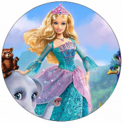 Jedlý papír Barbie a slůně 19,5 cm