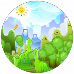 Jedlý papír Dinosauři 19,5 cm