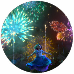 Jedlý papír Encanto Mirabel a ohňostroj 19,5 cm