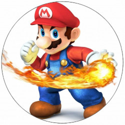 Jedlý papír Super Mario a ohnivá koule 19,5 cm