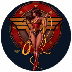 Jedlý papír Wonder woman s logem 19,5 cm