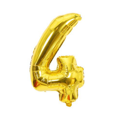 Fóliový balónek číslo čtyři zlatý 102cm - Cakesicq