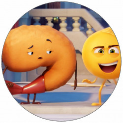 Jedlý papír Emoji ve filmu smajlík a krevetka 19,5 cm