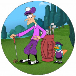 Jedlý papír Phineas and Ferb golf 19,5 cm