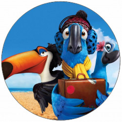 Jedlý papír Rio 2 papoušek Rio a přátelé 19,5 cm