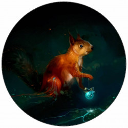 Jedlý papír veverka se svítící baňkou 19,5 cm