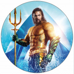 Jedlý papír Aquaman s trojzubcem 19,5 cm