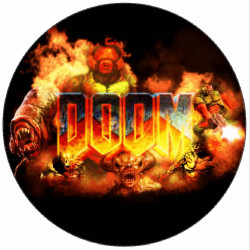 Jedlý papír Doom logo 19,5 cm