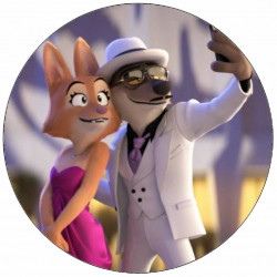 Jedlý papír Zlouni Vlk a Elen 19,5 cm