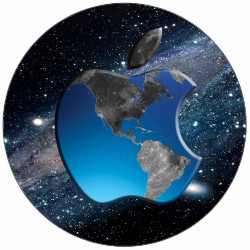 Jedlý papír Apple logo vesmírné 19,5 cm