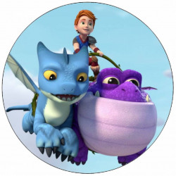 Jedlý papír Dračí záchranáři letící draci 19,5 cm