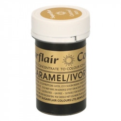 Gelová barva caramel ivory 25g - Sugarflair