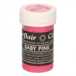 Gelová barva baby pink pastelová 25g - Sugarflair