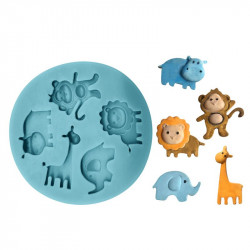 Silikonová formička zoo zvířátka 7x7cm - Cakesicq