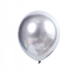 Latexové balónky metalicky stříbné 50ks 30cm - Cakesicq