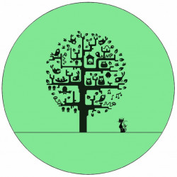 Jedlý papír kočka a strom 19,5 cm