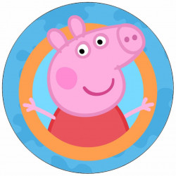 Jedlý papír prasátko Pepa v kruhu 19,5 cm