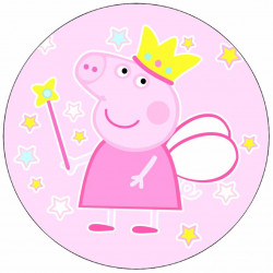 Jedlý papír prasátko Pepa víla 19,5 cm