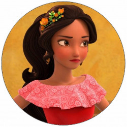 Jedlý papír Elena z Avaloru s květinou ve vlasech 19,5 cm