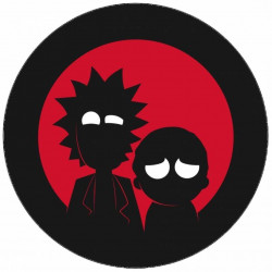 Jedlý papír Rick a Morty červené pozadí 19,5 cm