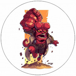 Jedlý papír Hellboy ilustrace 19,5 cm
