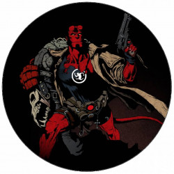 Jedlý papír Hellboy ilustrace na černém pozadí 19,5 cm