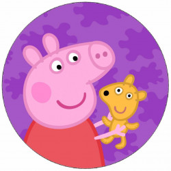 Jedlý papír prasátko Pepa a medvídek 19,5 cm