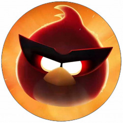 Jedlý papír Angry birds Red v brýlích 19,5 cm