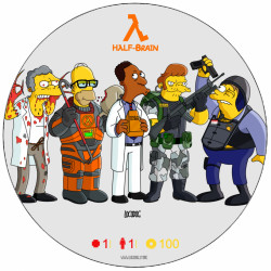 Jedlý papír Simpsonovi jako Half-life postavy 19,5 cm