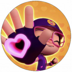 Jedlý papír Abby Hatcher srdíčko 19,5 cm