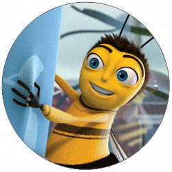 Jedlý papír Pan včelka u závěsu 19,5 cm