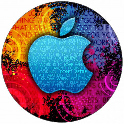 Jedlý papír Apple barevné logo 19,5 cm