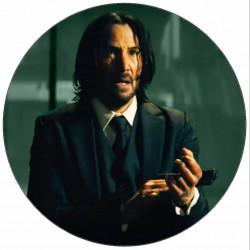 Jedlý papír John Wick se zbraní 19,5 cm
