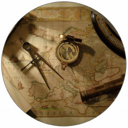 Jedlý papír mapa světa, kompas 19,5 cm