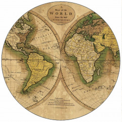 Jedlý papír mapa světa vintage 19,5 cm