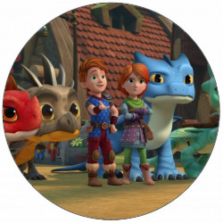 Jedlý papír Dračí záchranáři 19,5 cm