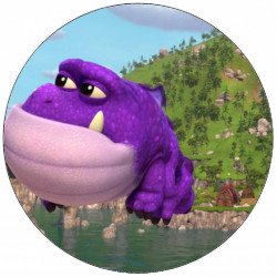 Jedlý papír Dračí záchranáři Burple 19,5 cm