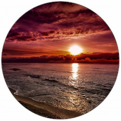 Jedlý papír západ slunce na pláži 19,5 cm