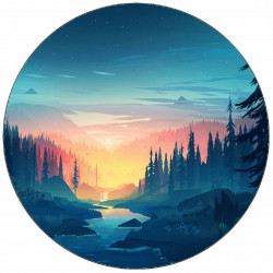 Jedlý papír krajina v noci 19,5 cm