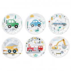 Papírový talíř auta 18cm 6ks - Party Pal