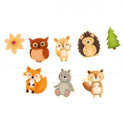 Girlanda papírová lesní zvířátka 200x18cm - Party Pal
