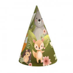 Párty čepička lesní zvířátka 6ks - Party Pal