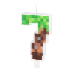 Svíčka minecraft 7cm číslo 7 - Party Pal