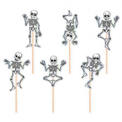 Zápich do muffinů kostlivci 6ks - Party Pal