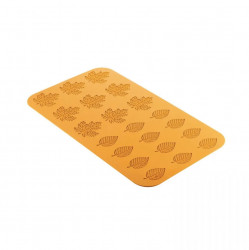 Silikonová forma na jedlou krajku pozimní listy 60 x 37 mm - Silikomart