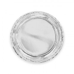 Papírový talíř stříbrný 23cm 6ks - Party Pal