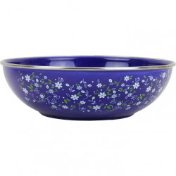 Belis BELIS Smaltovaná miska modrá s dekorem 26 cm/2,5l (2.jakost)