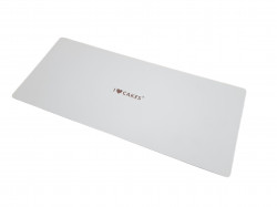 Pevná dřevovláknitá bílá podložka obdelníková 35x15 cm - I LOVE CAKES