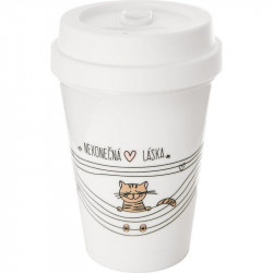 Termohrnek NEKONEČNÁ LÁSKA kočka 0,35 l