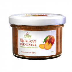 Broskvový džem extra Se sníženým obsahem cukru 220g - Grešík